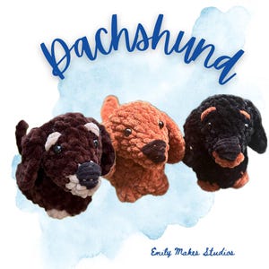 Crochet Amigurumi Dachshund Weenie Dog Plushie