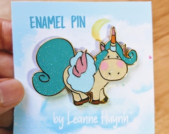 Magical Glitter Pegasus Alicorn Unicorn with a Cloud Floatie  - B Grade - Second Pin