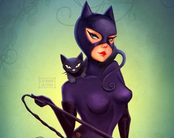 Catwoman Art Illustration Print