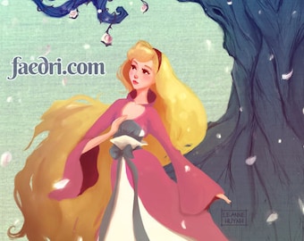 Sleeping Beauty Illustration Art Print