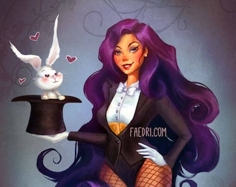 Zatanna Art Illustration Print