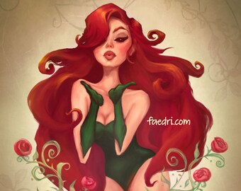 Poison Ivy Art Illustration Print