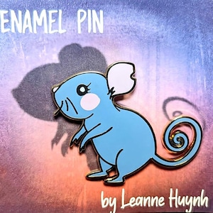 Gray Mouse Rat Enamel Pin - B Grade - Second Pin