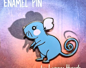 Gray Mouse Rat Enamel Pin - B Grade - Second Pin