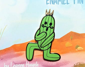 Final Fantasy Naked Jumbo Cactuar Gold Enamel Pin