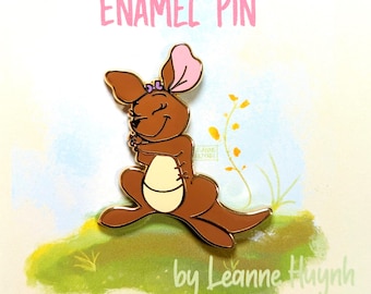 Baby Chibi Kanga Gold Enamel Pin