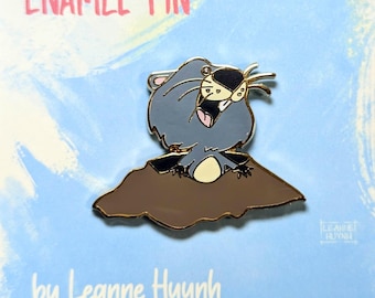 Baby Chibi Gopher Gold Enamel Pin