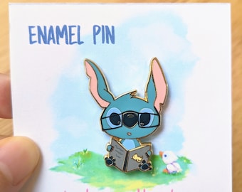 Stitch Gold Enamel Pin