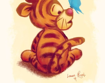 Winnie the Pooh - Baby Tigger Art Illustration Print