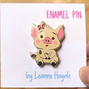 Moana Pua Pig Gold Enamel Pin