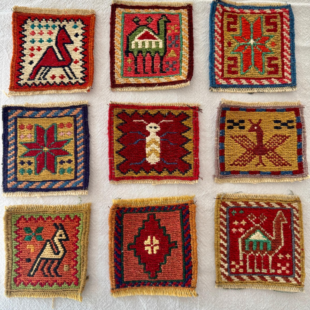 Handwoven Wool Kilim Coaster, Mini Rug “mug Rug”, Tribal Animal & Bird Motifs, Azerbaijani Carpet Coaster, Boho Table Decor, Wall Hanging - Etsy