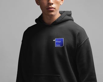 Sudadera retro con capucha del menú de batalla de FF7: regalo para jugadores de Final Fantasy VII