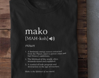 Final Fantasy T-Shirt: Mako Description FFVII Tee