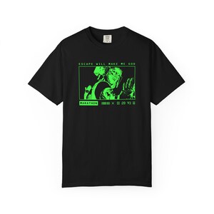 Marathon Game Shirt Vandal Wireframe Escape Will Make Me God Tee image 9