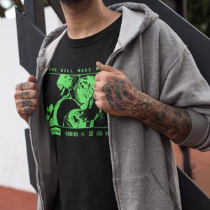 Marathon Game Shirt Vandal Wireframe Escape Will Make Me God Tee Black