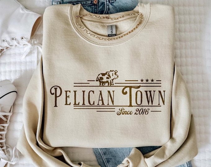 Stardew Valley Sweatshirt: Pelican Town Vintage Style Sweater