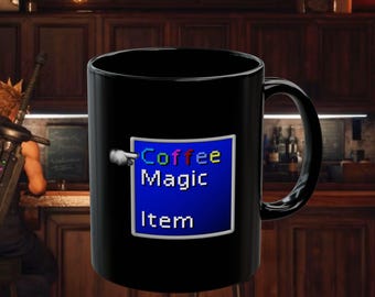 Final Fantasy 7-koffiemok: Battle Menu Gamer-cadeau
