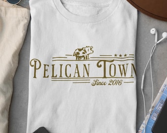 Stardew Valley Pelican Town T-Shirt: Comfort Colors Gamer Tee
