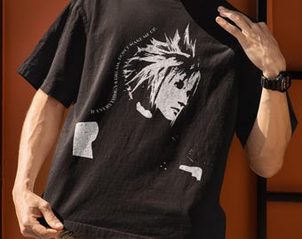 Final Fantasy VII T-Shirt: Cloud Silhouette, Minimalist FF7 Merch