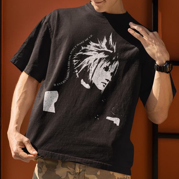 Final Fantasy VII T-shirt: Cloud Silhouette, Minimalist FF7 Merch 