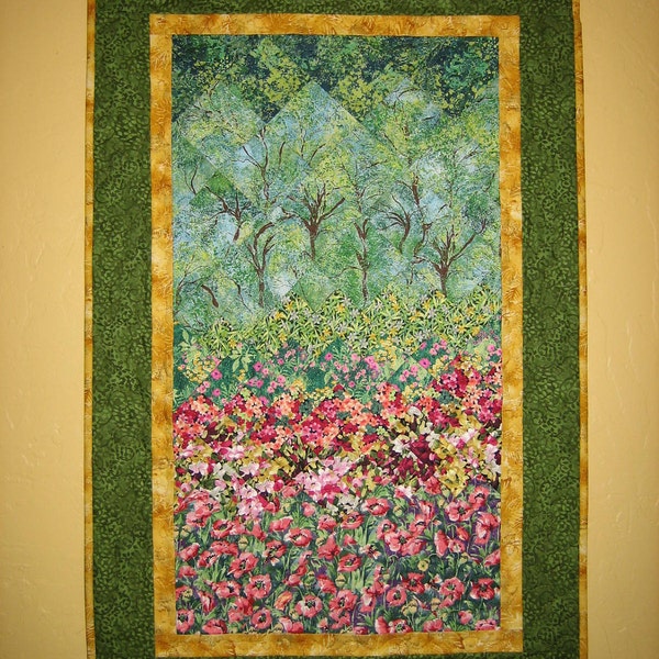 Summer Trees Art Quilt Wall Hanging