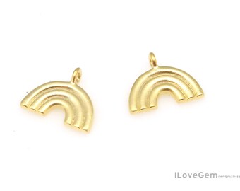 mini disc connector Peach SALE 10pcs B113 Gold plated 7.6mm Glass