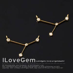 06-CO1898-GO 1pc of Cancer, Gold Plated, Constellation Necklace, Zodiac Sign Jewelry, Zodiac Pendant