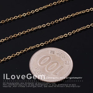 WSALE/ 20M// BC-235SF, Gold plated, 235SF Flat Cable chain, Flat cable chain, Delicate Chain image 3