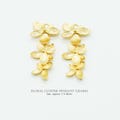 Floral Cluster Pendant Charm, NP-972, Matte Gold Plated Brass, 17X40mm, Triple Flower Link Charm product logo