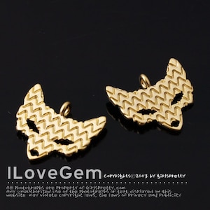 NP-1765 Matt Gold Plated, Fox, Pendant, 2pcs