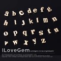 2pcs. Lowercase Initial Letter Pendant, NP-1478, Matt Gold Plated over Brass, a to z Alphabet Beads, Making Anniversary Jewelry