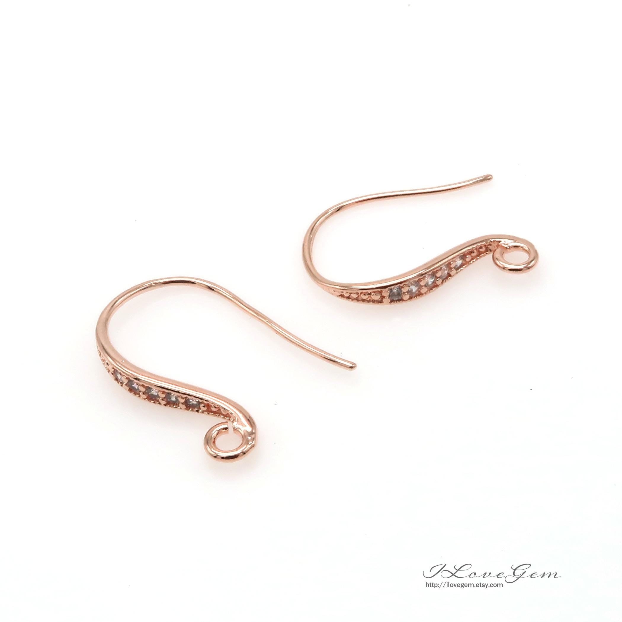 Rose Gold Bridal Earrings - Etsy Rose Gold Bridal Earrings - Etsy