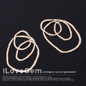 Geometric Pendant, NP-253, Matt Gold Plated Brass, Ring Pendant For DIY Making Jewelry