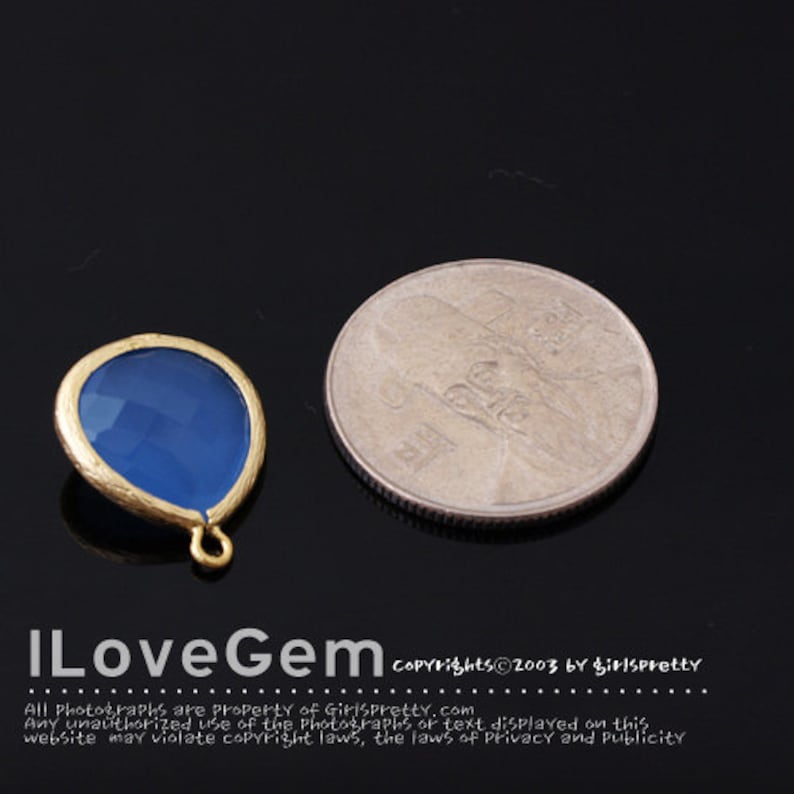 Matt Gold plated 2pcs Glass fancy drop 15.5mm P2565 L-size Ice Blue