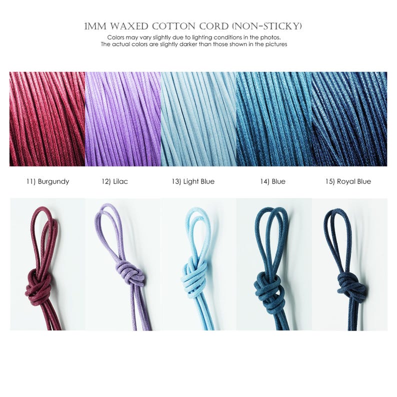 1mm Waxed Cotton Cord, Beading Macrame String Thread For Jewelry Making Necklace Bracelet