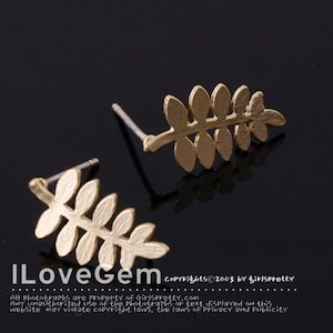 SALE/ 10pcs// NP-617, Matt Gold plated, MINI Palm Tree earrings, Tree Stud Earrings, Ear Stud, 925 sterling silver post