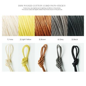 1mm Waxed Cotton Cord, Beading Macrame String Thread For Jewelry Making Necklace Bracelet