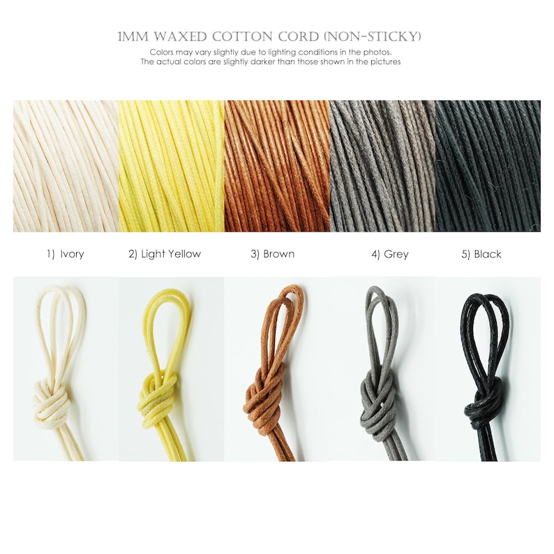 1mm Waxed Cotton Cord, Beading Macrame String Thread For Jewelry Making Necklace Bracelet