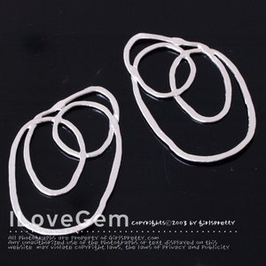 Geometric Pendant, NP-253, Matt Rhodium Plated Brass, Ring Pendant For DIY Making Jewelry