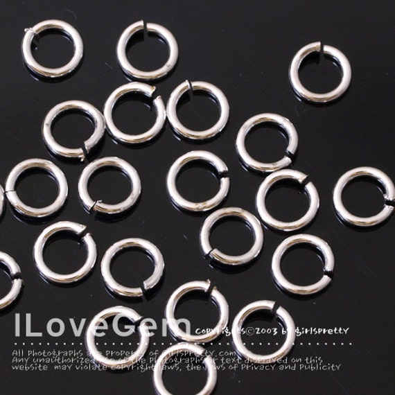 Sale 50gram Jumpring Rhodium Plated 6mm Round 18 Gauge Etsy