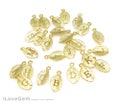 2pcs, P826 Matte Gold, Upper case, Leaf Charm, Alphabet Pendant, Initial Charm, Leaf Letter Pendant, Personalized, Choose letters