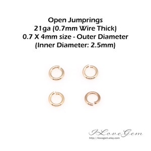 21ga Round Jumprings, Rose Gold Plated over Iron, 0.7X4mm Outer Diameter, 0.7mm Wire Thick Open Jump Rings, Supply For Jewelry Making