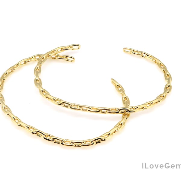 NP-2300, Gold Plated, Chain Bagle, Rectangle Chain Bracelet