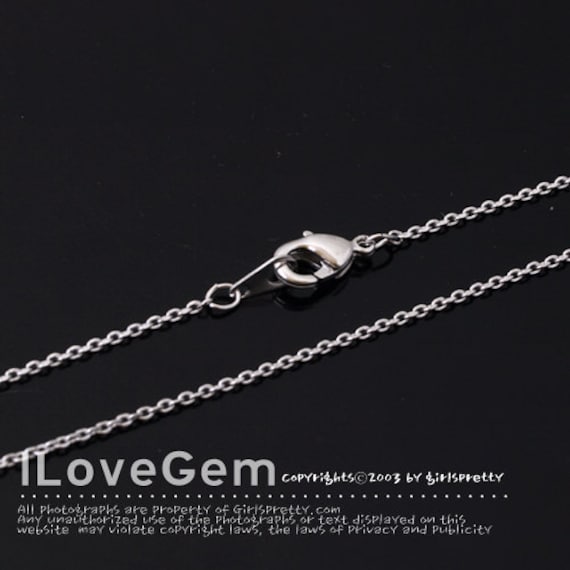30 Inch 230DC Necklace Chain, NP-1764, Rhodium Plated Brass, 30" Thin Diamond Cut Chain, Dainty Layering Necklace, Pre Made Chain