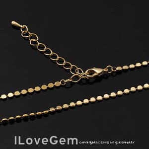 WSALE/ 10pcs// NP-1916 Necklace Chain, Gold Plated, 2mm ndc, 16 inch and extender 2 inch / Unique necklace chain, design necklace chain image 1