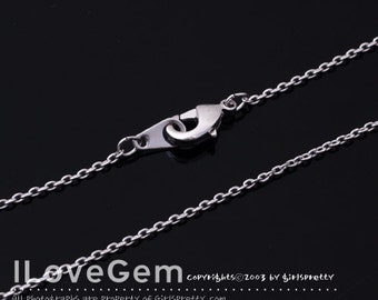 SALE/ 20pcs// NP-1550, 18" Necklace Chain, Rhodium plated, 230 Diamond Cut chain, 18 inch, Thin chain, Dainty Chain