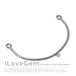 NP-1281 Black Plated over Brass, Simple Plain, Half, Bangle, 1pc