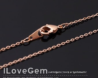 SALE/ 20pcs// NP-1550, 18" Necklace Chain,Rose Gold Necklace chain, 230 Diamond Cut chain,18 inch, Thin chain, Dainty Chain