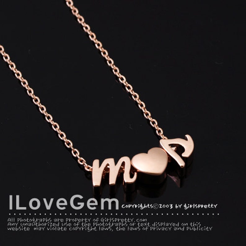 NP-1616 Rose Gold Plated Cursive Alphabet Lower case | Etsy