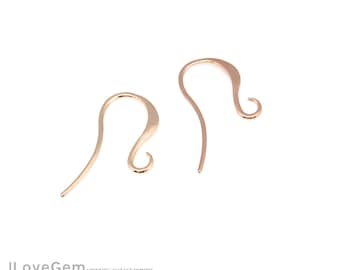 8pcs, NP-1577, Glossy Rose Gold Plated, Ear Wires, Ear Hooks, Earring Hook, Rose Gold earrings